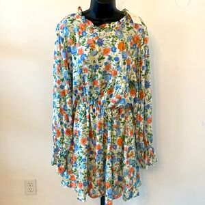 NWT Boutique Haptics Sage Floral Watercolor Women’s Dress Size 2X